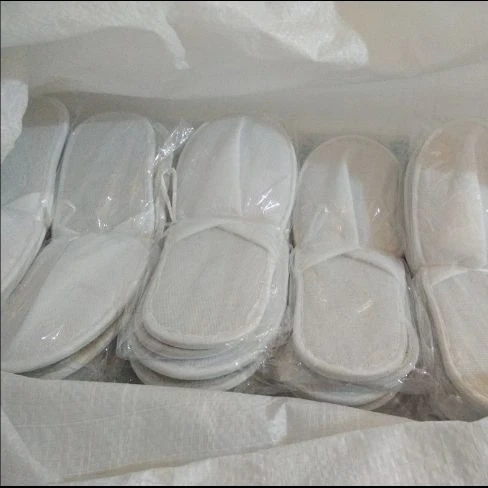 White Disposable Slipper Non-Slip House Slippers Individually Packaged Unisex Brushed Slides for Hotel Travel Households Shoes image 6