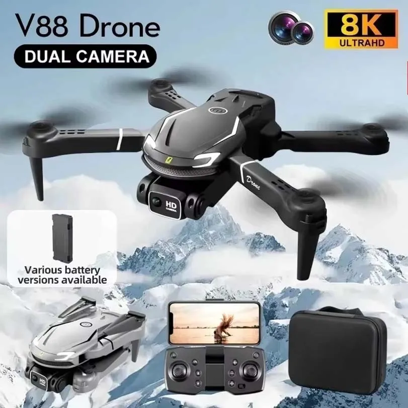 For Xiaomi Drone V88 8K Professional HD Aerial Photography Remote Control Aircraft Folding Quadcopter Decompress Toy Mini Drone