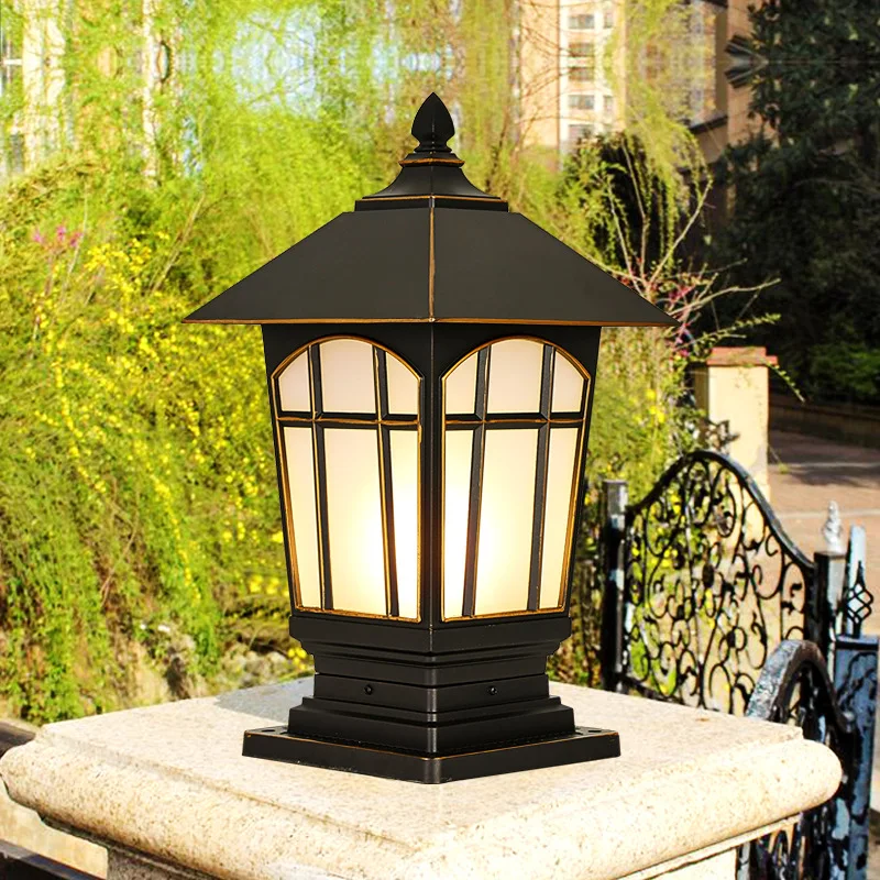 Waterproof gate post lamp household garden villa wall lamp grass lawn lamp