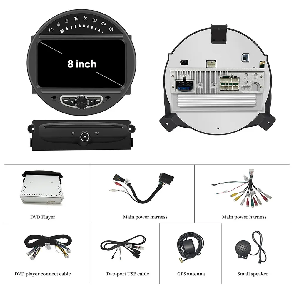 

8 Inch Android 13 CarPlay Car Radio For BMW Mini 2006-2013 AI Touch Screen Multimedia Player GPS Navigation DSP Car Accessories