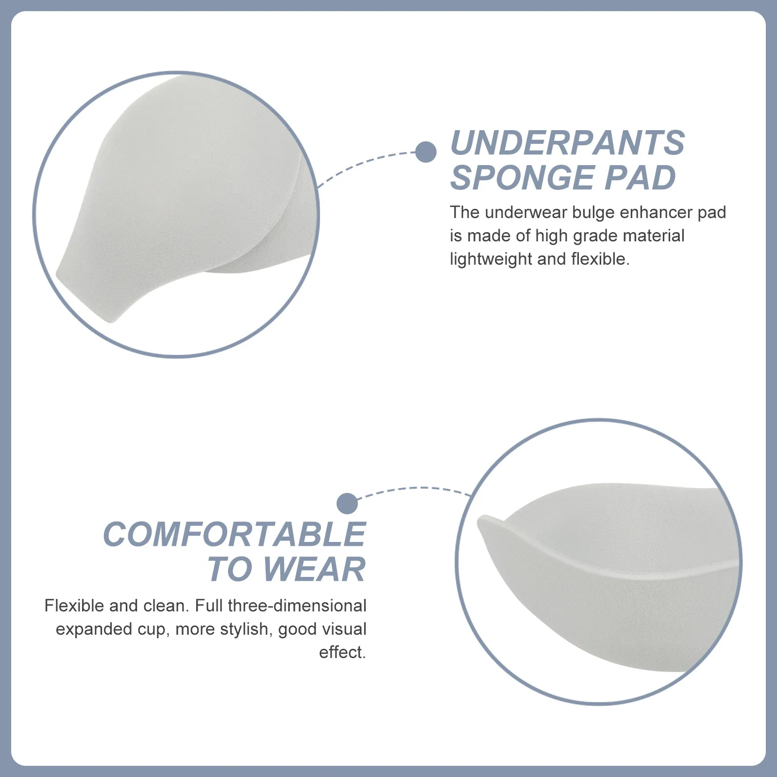 4Pcs Bulge Enhancer Cups Swim Trunks Lightweight Flexible Enlarged Underwear Pad Cover Protective Nightclub Show