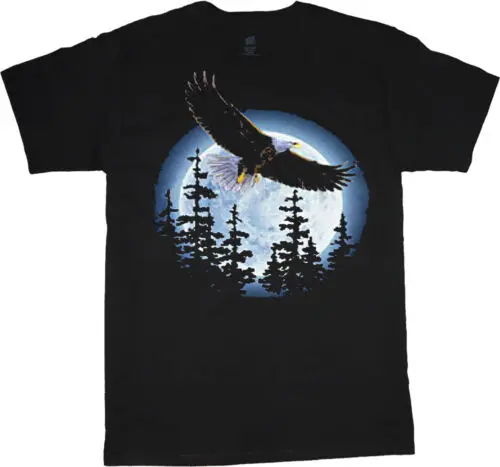 Men's t-shirt soaring eagle design wildlife nature decal tee for men