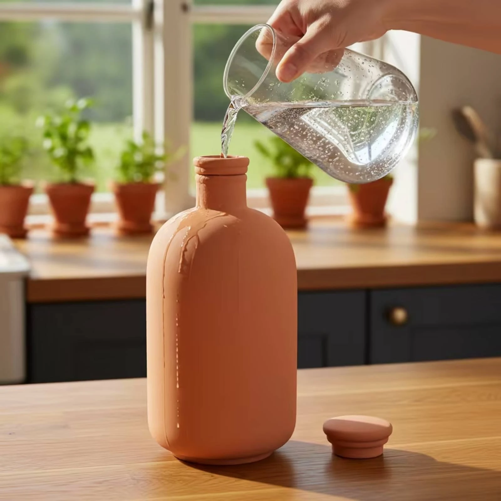 Terracotta Ceramic Self Watering Olla Pot Slow Release Auto Drip Irrigation Device Plant Water Pot For Gardening Accessory view 6