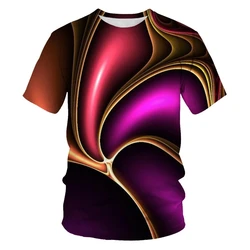 New Summer Maze Graphic 3d Printed Men'S T-Shirt Hip Hop Fun Short Sleeved Crew Neck Loose Fashion All-Match Neutral Plaid Top