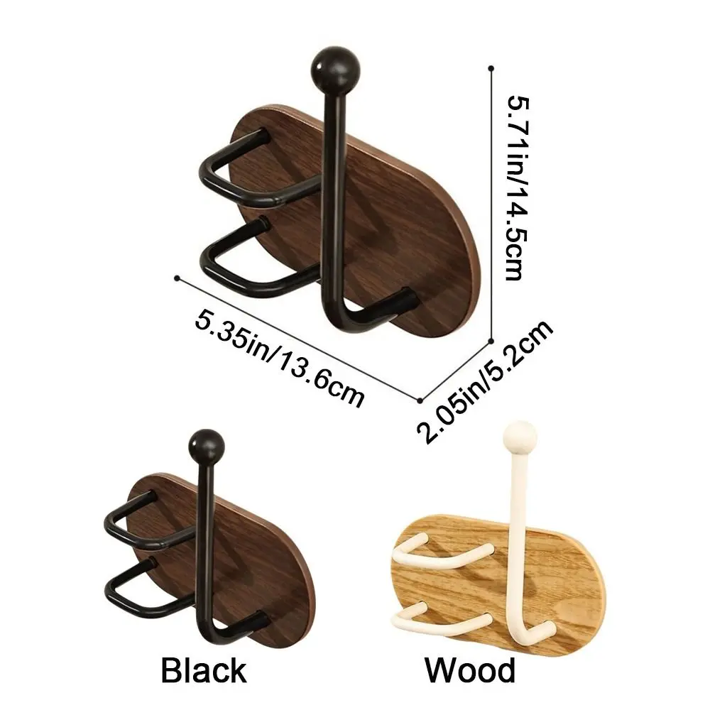 2 Pieces Wall Mounted Hair Tie Storage Rack Rust-proof Iron Comb Holder Waterproof Retro Hair Accessories Organizer for Bathroom view 5