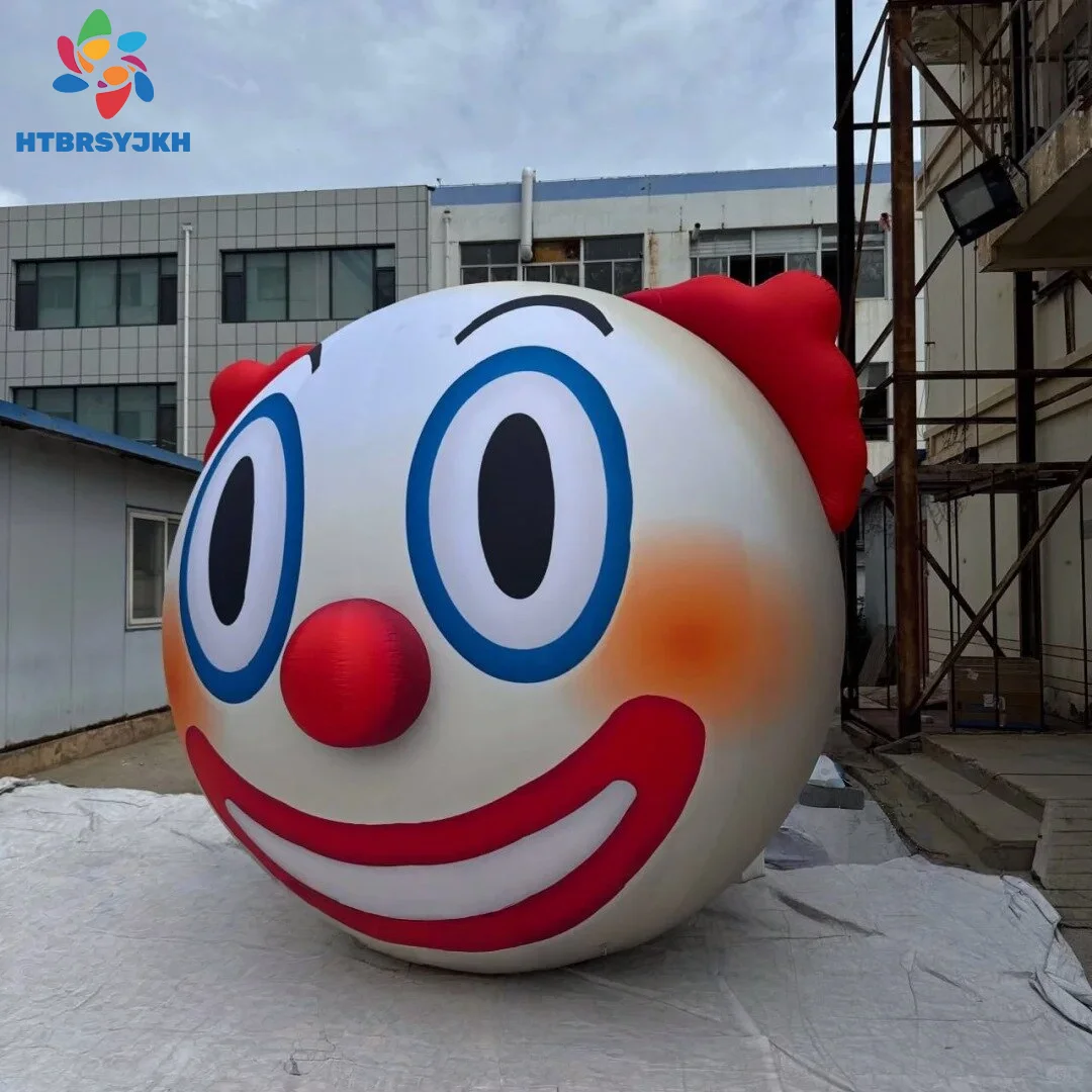Emojis de palhaço inflável, decorações de festas de Halloween, modelos de expressão infláveis para aniversários, festivais e exibições ao ar livre