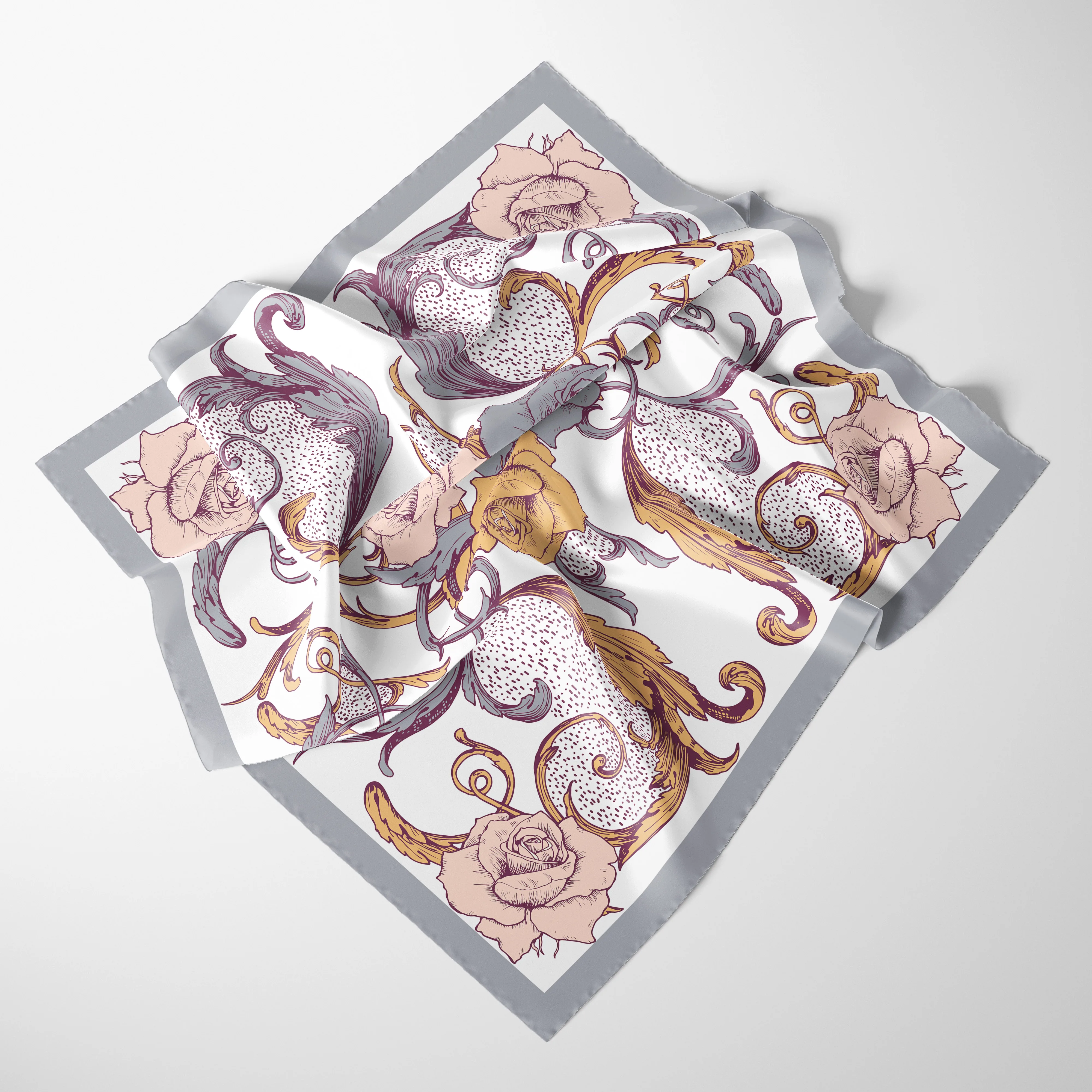 Рисунок 5 - 70 см * 70 см новые женские шифоновые шарфы с принтом