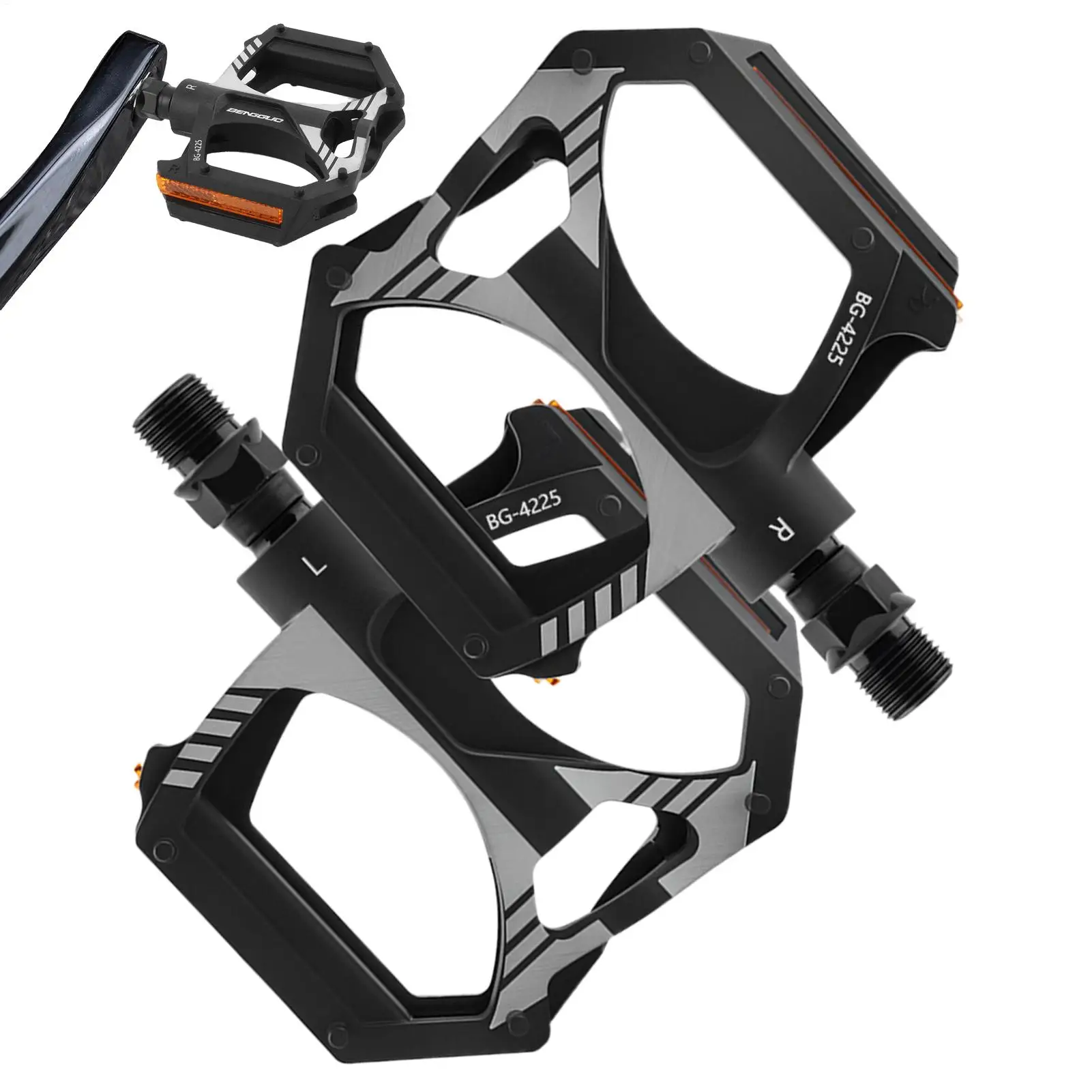 

Mountain Road Bicycle Pedal Aluminum Alloy Pedal Double DU Pedal Anti-slip Widened Nail Pedal Bicycle Accessories MtbPedals