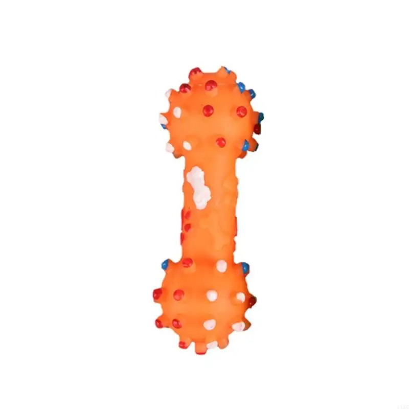 Entertaining Squeaky Dumbbell Design Chewable Toy For Puppies Kittens Kids Toy