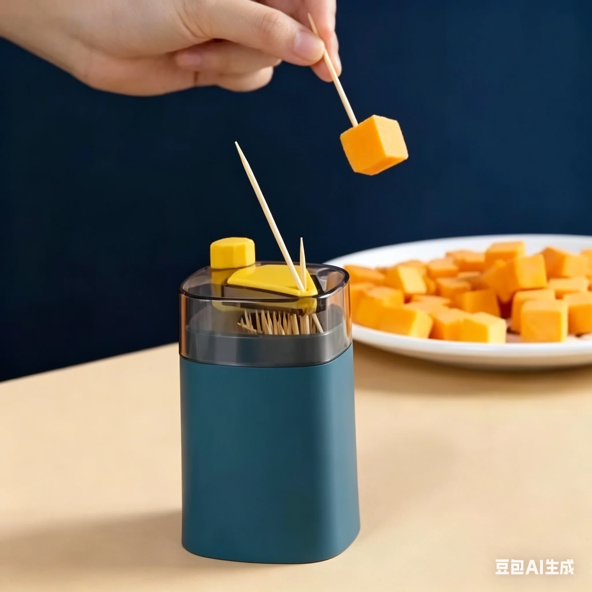 Automatic Pop-Up Toothpick Dispenser, Modern Nordic Style, Portable Press-Type