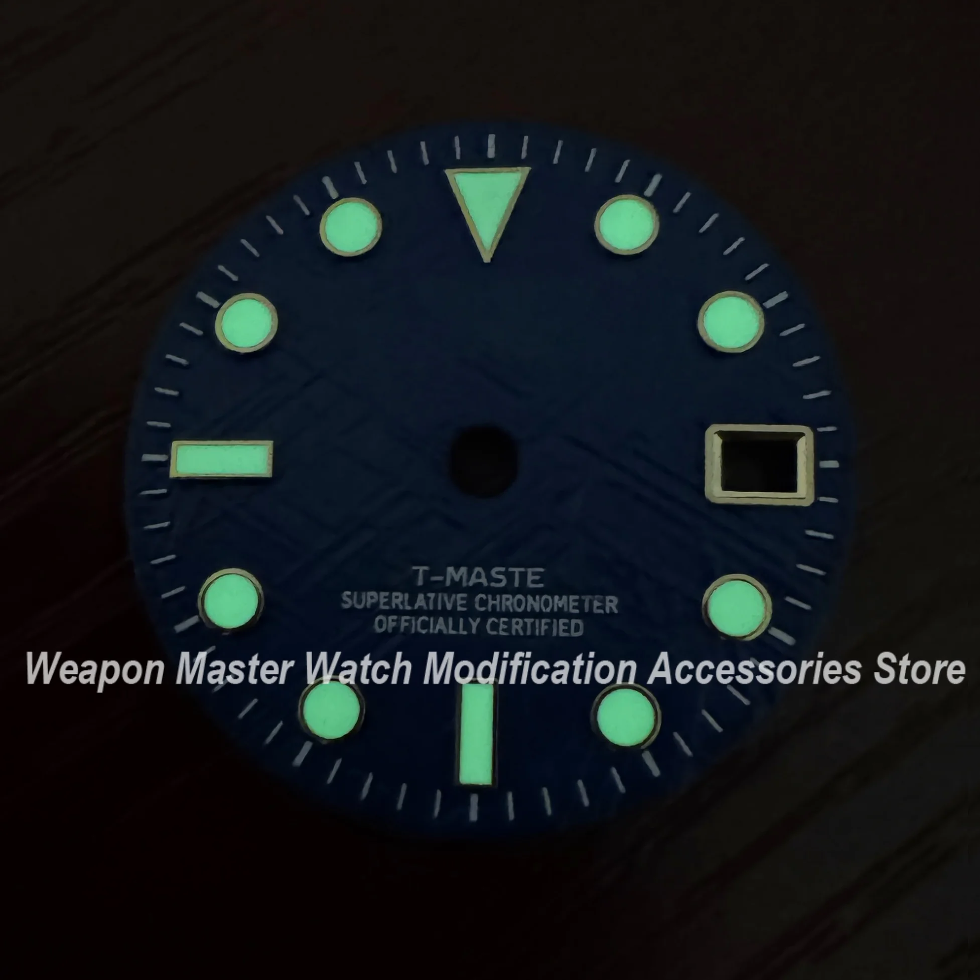 28.5 مللي متر S شعار الوافدين الجدد GMT نيزك الهاتفي صالح NH34 الحركة اليابانية الأخضر مضيئة ساعة عالية الجودة تعديل الملحقات