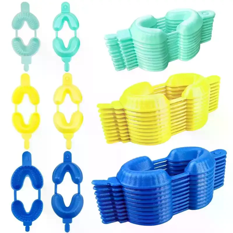 50pc/Bag Dental Disposable Tray Fluoride Foam Impression Trays Dentistry Instrument Dentist Materials Large Medium Small