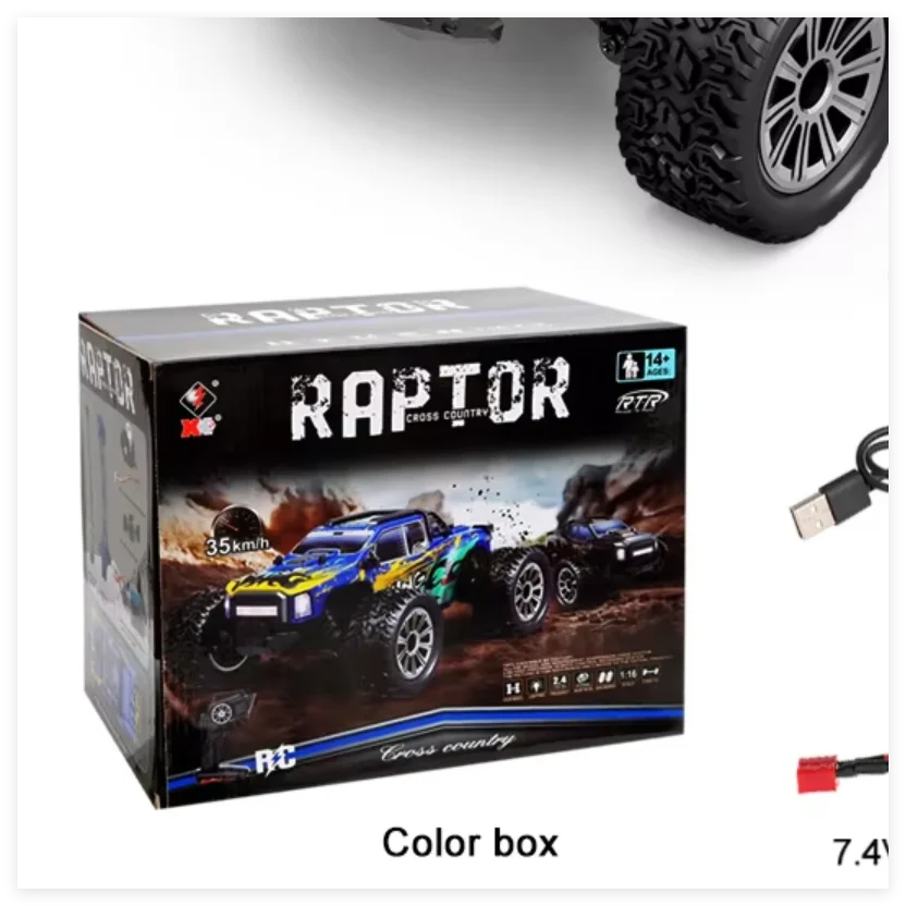 WLTOYS 1/16 RC Car 35KM/h 164018 4WD Off-Road Vehicle 2.4GHZ 1500mAh 80M Distance Brushed RC Truck