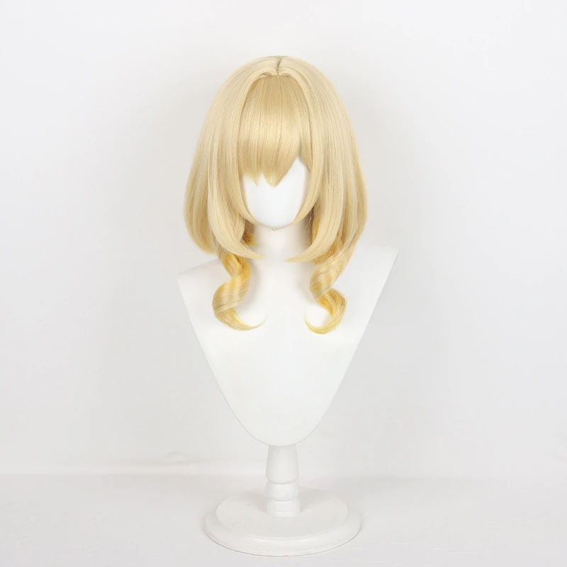 Game Honkai Star Rail Aglaea Cosplay Wig Adult Women Short Blonde Hair Heat Resistant Synthetic Wigs Halloween Accessories