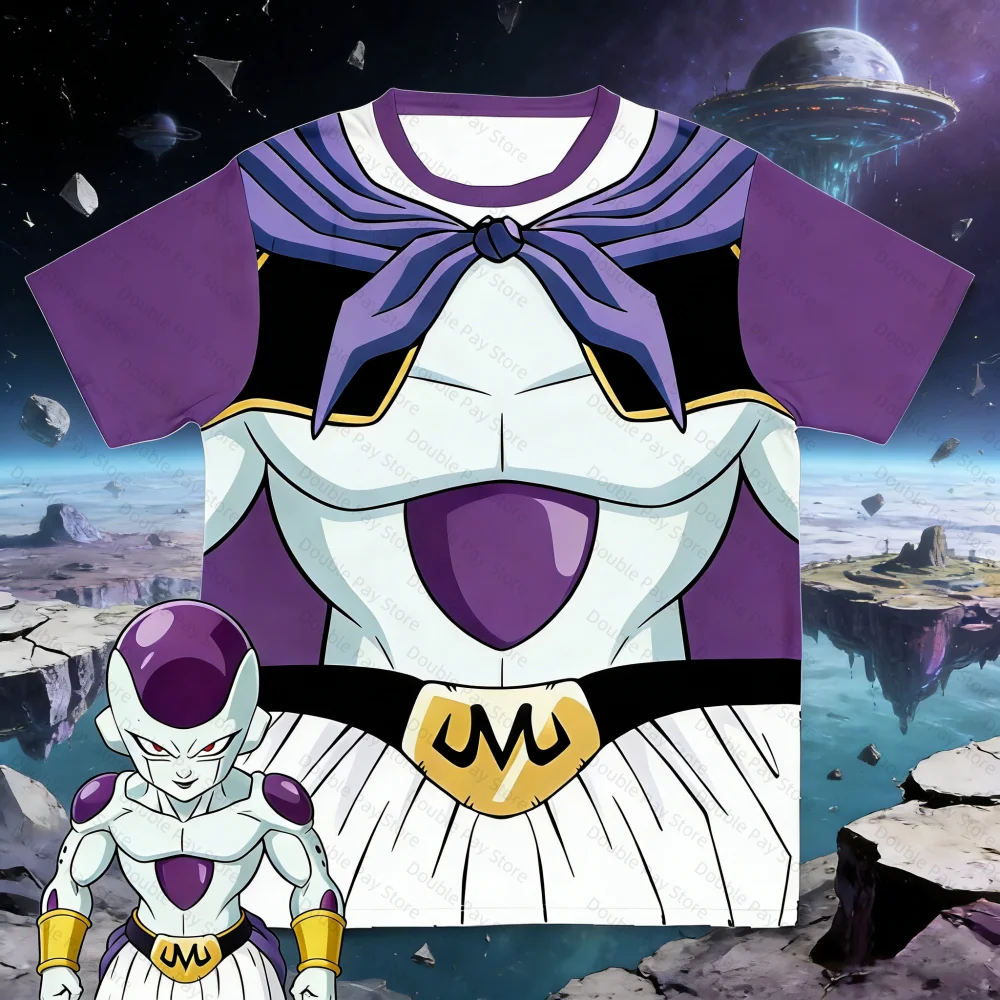 Camiseta de Cosplay de Majin Buu de Dragon Ball Z de Bandai, Nueva Colección 2026, Traje de Majin Buu con Estampado 3D, Camiseta para Niños, Ropa Diaria y de Entrenamiento para Adultos