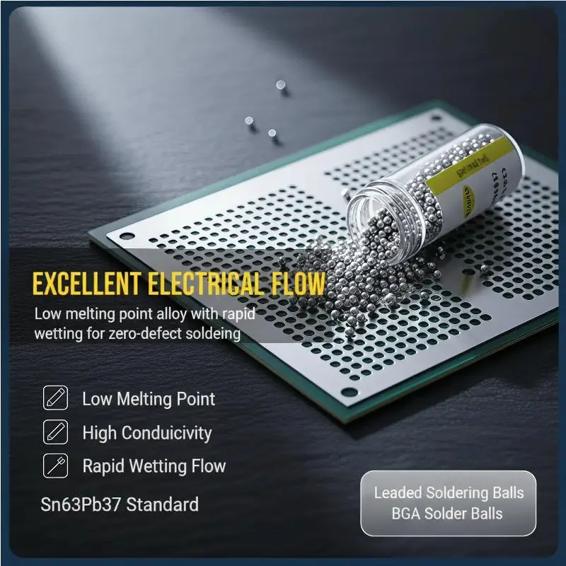 BGA Solder Spheres 1 Bottle 0.2-0.76mm Multi Size Options for DIY Electronic Projects & Chip Repair