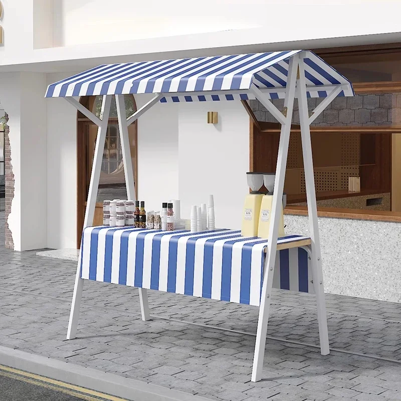 

Stall display stand, mobile folding Internet celebrity stall, outdoor shed wrought iron stall float night market market shelf