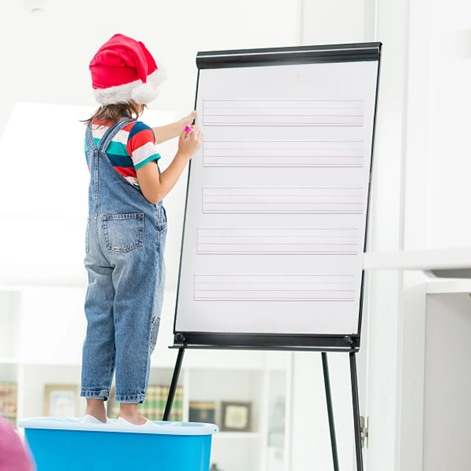 50 strisce di parole piccole, frasi cancellabili a secco, lettere, sussidi didattici, carta cancellabile, portatile, per studenti