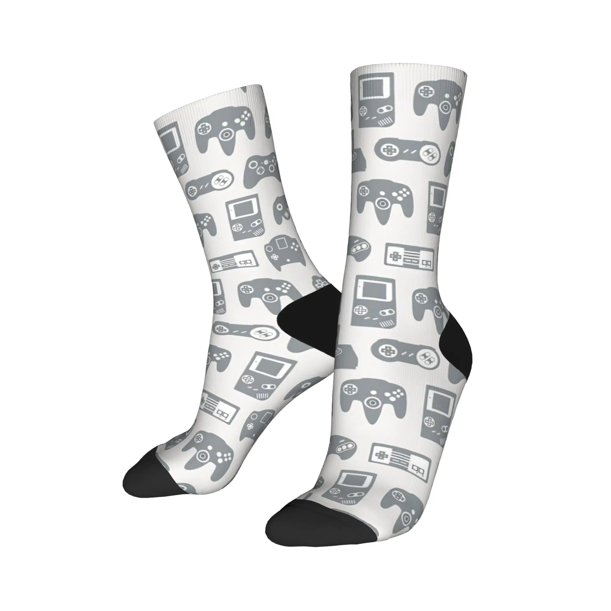 Autumn Winter Hip-hop Men's Women's Games Console Handheld Socks  Non-slip Basketball Socks