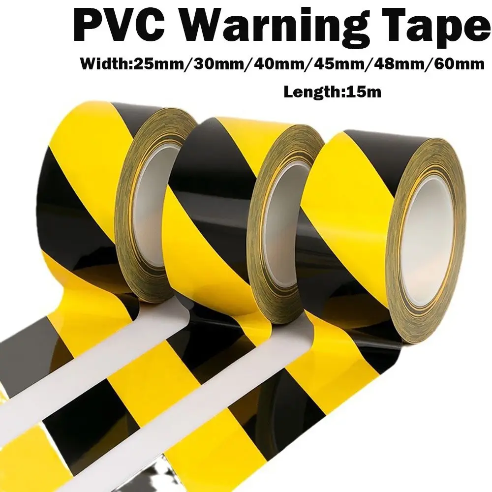 Safety Warning Hazard Adhesive PVC Warning Tape Waterproof Anti-slip Safety Traction Tape Floor Tape Stairs Floor