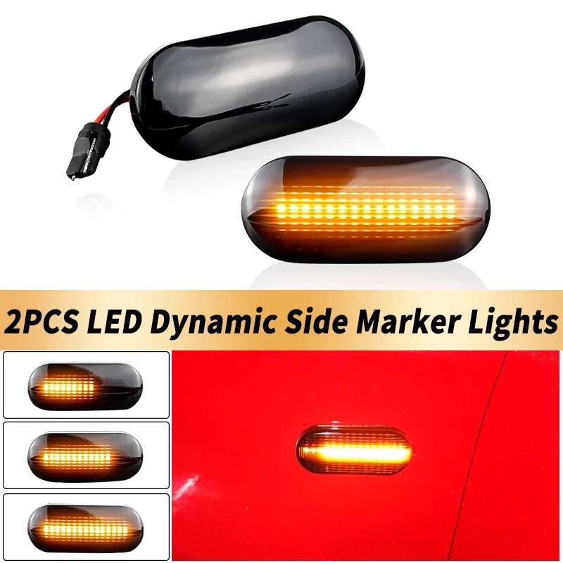 

2PCS LED Dynamic Side Marker Turn Signal Lights Blinker Flowing Lamps For Seat Ibiza 6L Cordoba Toledo Leon 1M Car Accessories