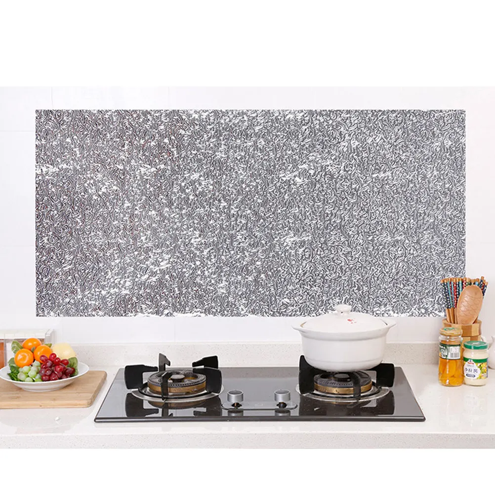 Waterproof Foil Sticker Oil Paper Kitchen Wall Stove Protector Heat Resistant Damp Grease Proof Leak Proof Adhesive Tape