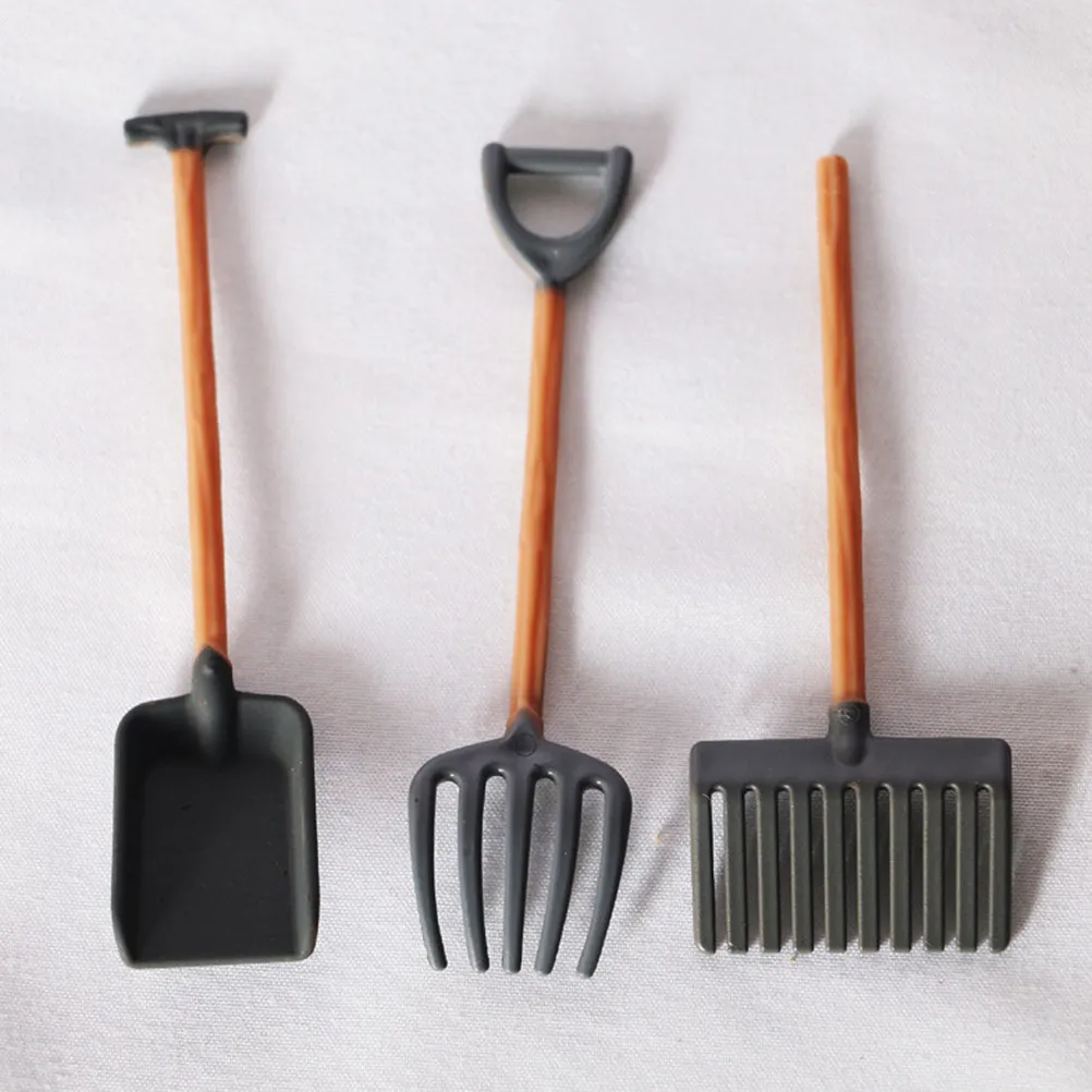 

1Set Miniature Farm Tool Safe Plastic Gardening Accessories Mini House Scene Layout Farm Supplies Gardening Tools