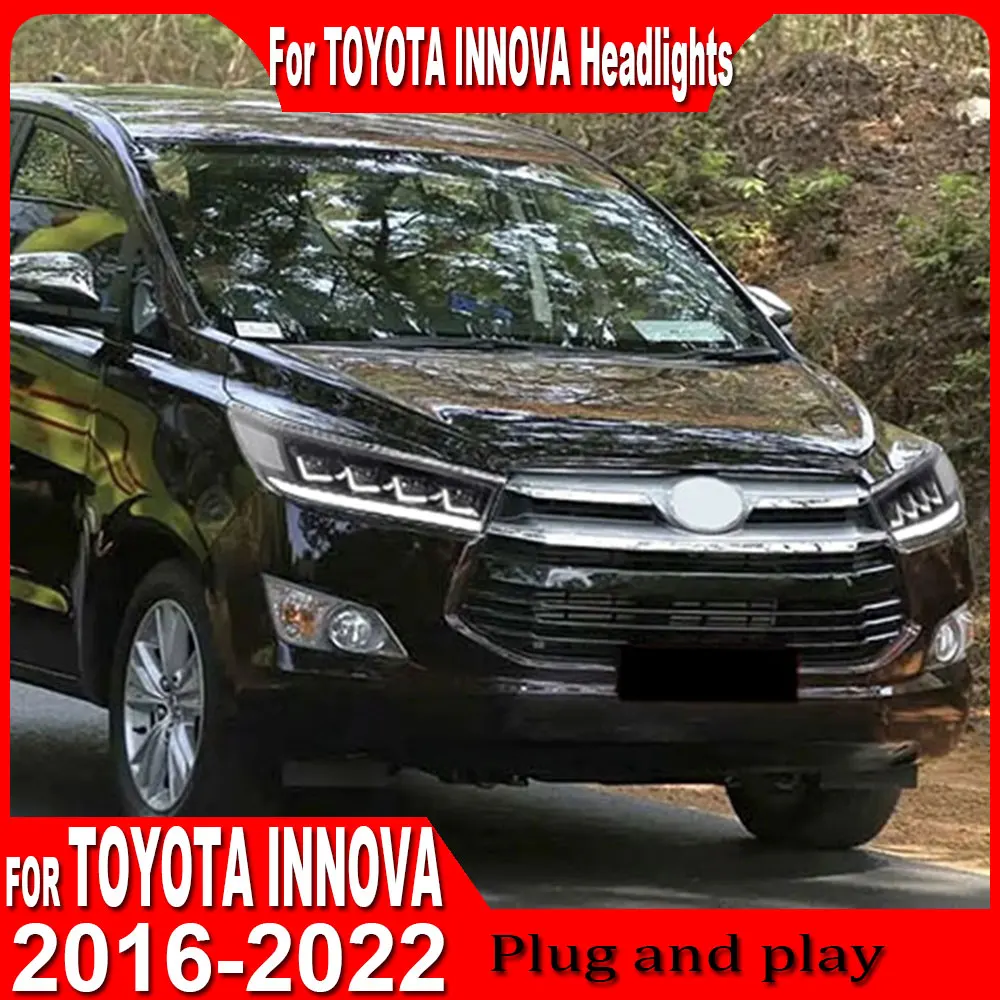 for Toyota INNOVA 2016 2017 2018 2019 2020 2021 2022 LED Daytime Running Lights Running Streamer Turn Signal LED Headlights