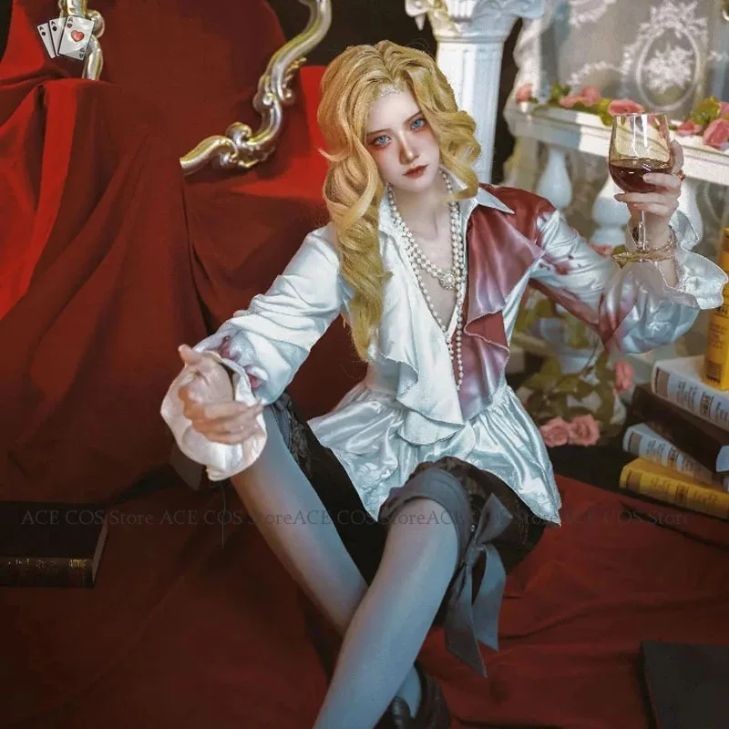 Gioco Identità V Fotografo Joseph Desaulniers Costume Cosplay Stagnante Parrucca di Pelle Uomini Donne Halloween Masquerade Ball Abito da Corte