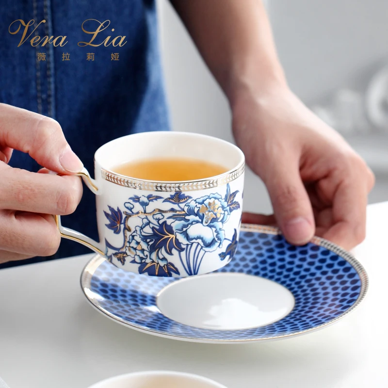 

European coffee cup high-grade light luxury bone china exquisite court luxury ceramic British afternoon tea black tea cup