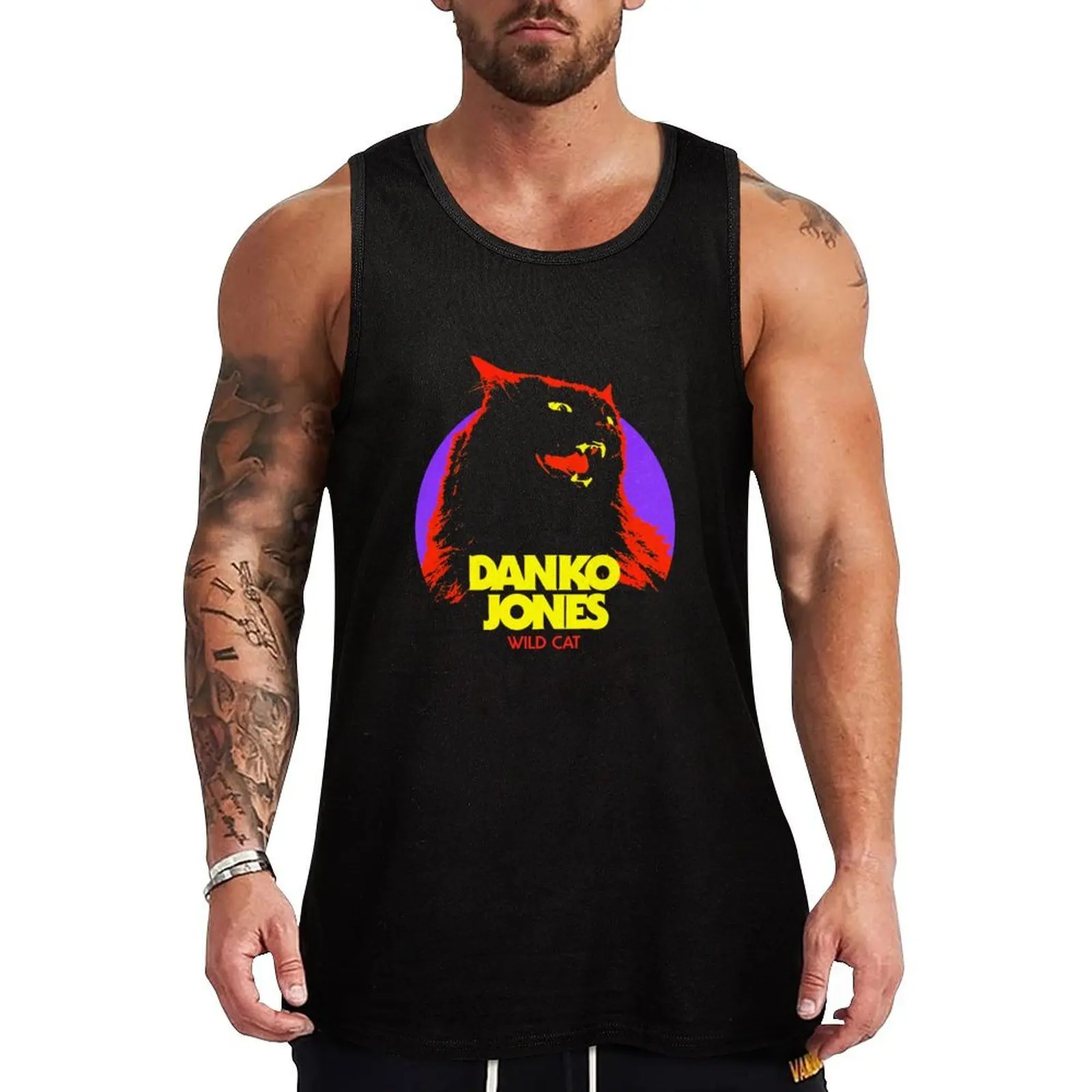 

Danko-Jones-Wild-Cat под талией забавный трикотаж повседневный жилет без рукавов футболка черная майка спортивные рубашки без рукавов мужской жилет