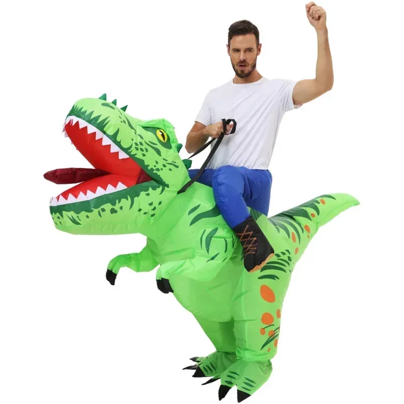 A Hot Adult Dinosaur Inflatable Costume Dress Suit Anime Purim Halloween Christmas Party Cosplay Costumes for man woman