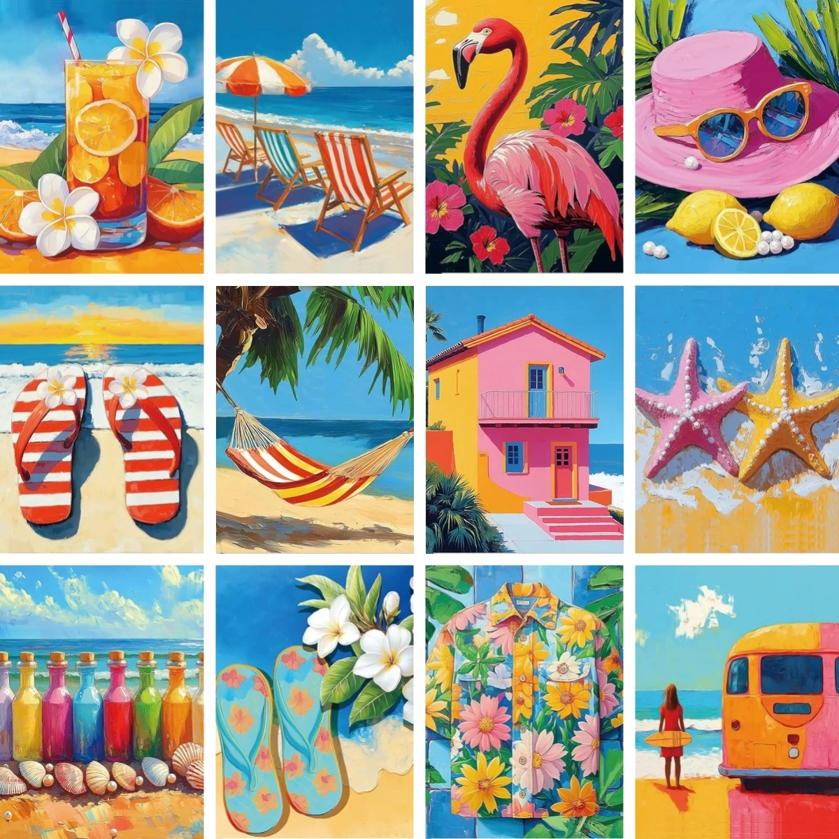 

DIY Diamond Painting Coloful Hawii Tropical Beach Scene New Diamond Mosaic Picture Embroidery Home Decor Cross Stitch Wall Art