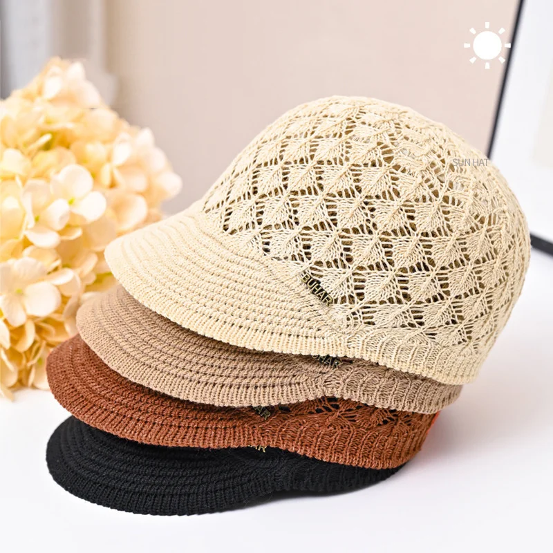 Hollowed-Out Breathable Baseball Hat, Soft & Silky Niche Design,Versatile Sun Protection Hat for Travel, Beach & Daily Outings