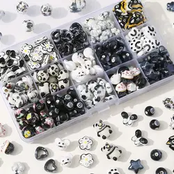 Black Series 3d Ceramic Bead Cartoon Shaped Bead String Diy Handmade Material