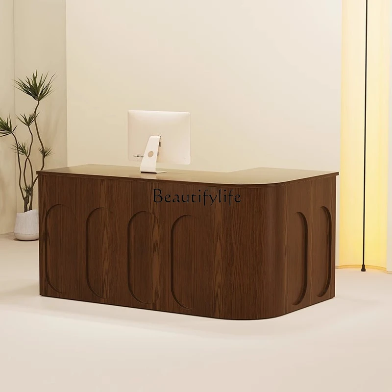 

Corner checkout page Beauty salon Clothing store Cabinet Commercial milk tea shop Company reception desk L type