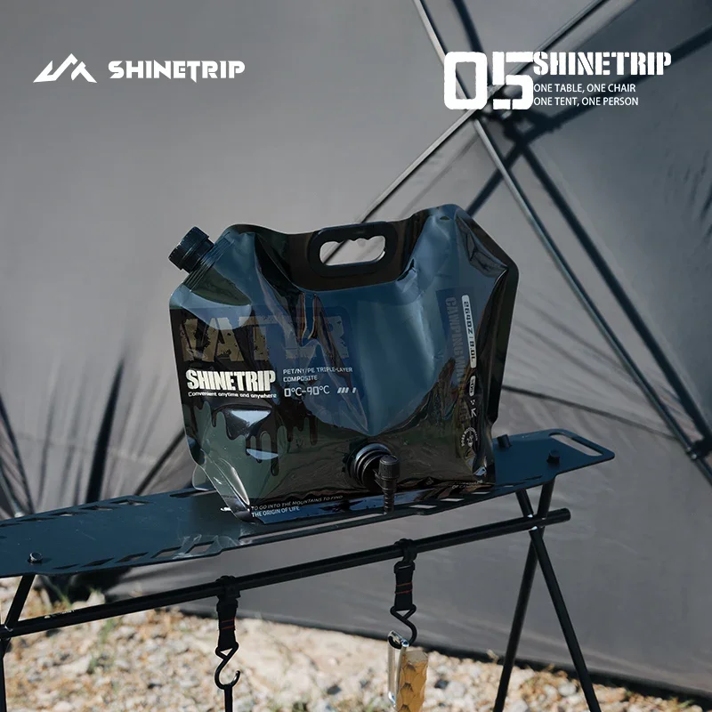 

ShineTrip-8L camping water bag, multipurpose portable water container, leak-free folding bag with tap, camping supplies