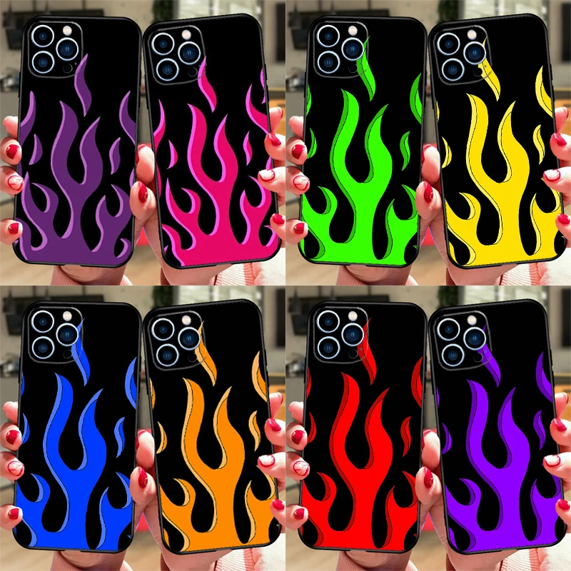 Flame Painted Fire Pattern Case For Samsung Galaxy M13 M14 M12 M11 M15 M06 M16 M36 M56 M31 M53 M32 M52 M35 M55 M34 M54