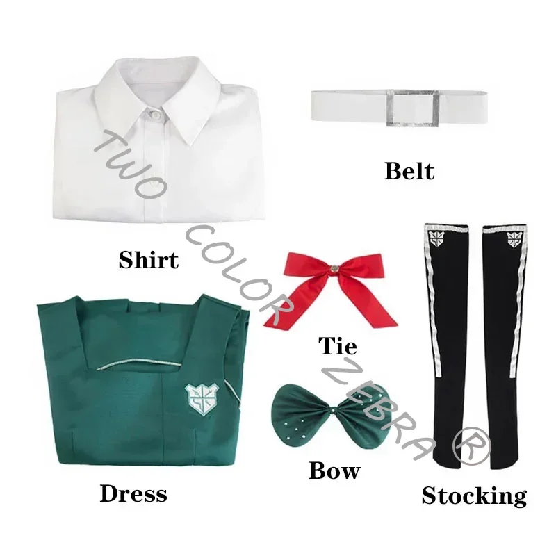 Anime Danganronpa Cosplay Sonia Nevermind Cos Costume Dress Uniform Wig Halloween Party Cosplay Costume Full Suit Wig
