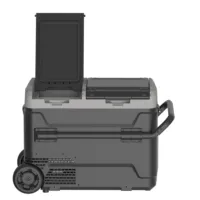 50L Portable Outdoor Camping Fridge Dc 12V Car Refrigerator With Wheel Big Capacity Compressor Camping Fridge Freezer