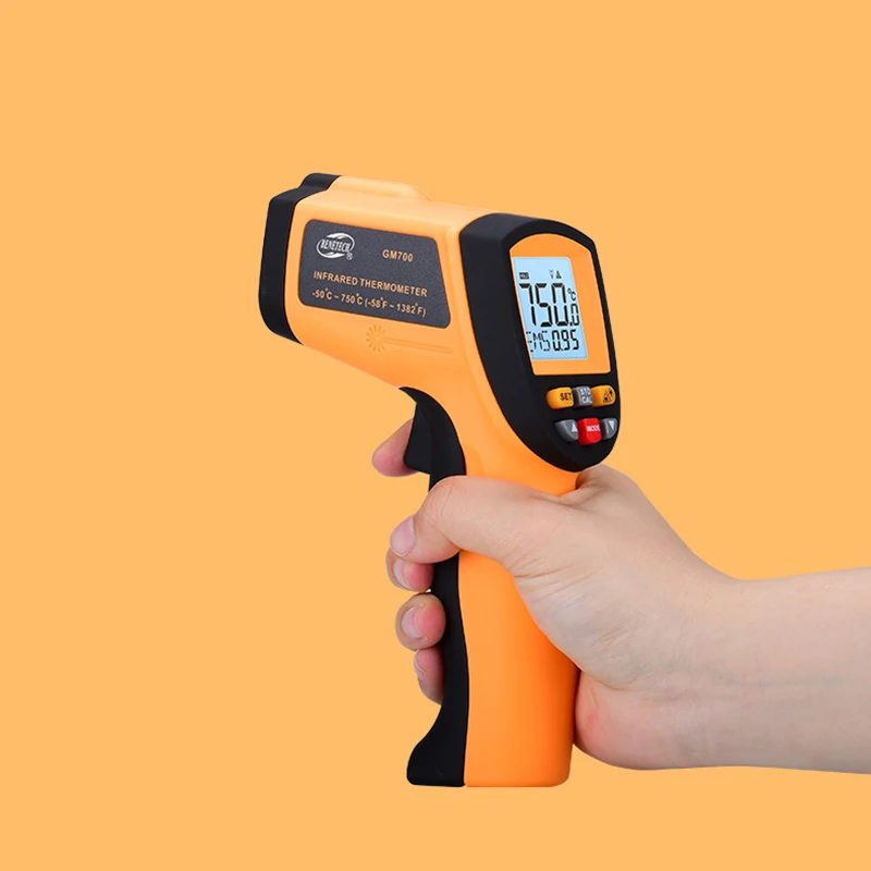 Infrared Thermometer with LCD Handheld -50~600°C Digital Laser Temperature Meter Gun Pizza Baking Oven NonContact Thermometer