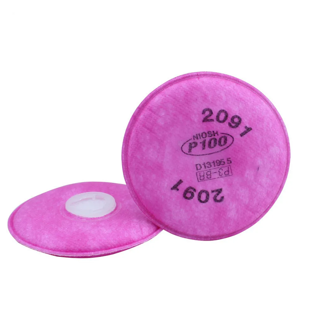 50 قطعة = 25 زوجًا 2091 فلتر جسيمات P100 لقناع الغاز لحماية الجهاز التنفسي 6200/6800/7502 #1