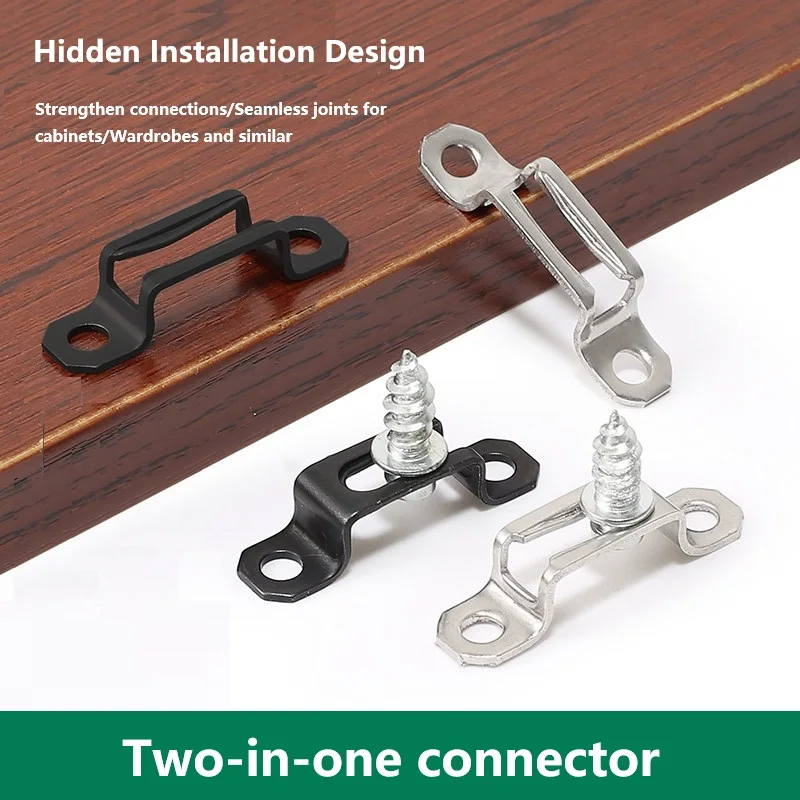 Invisible 2-in-1 connector screw slider furniture nail free combination accessories layer board female buckle cabinet slotter