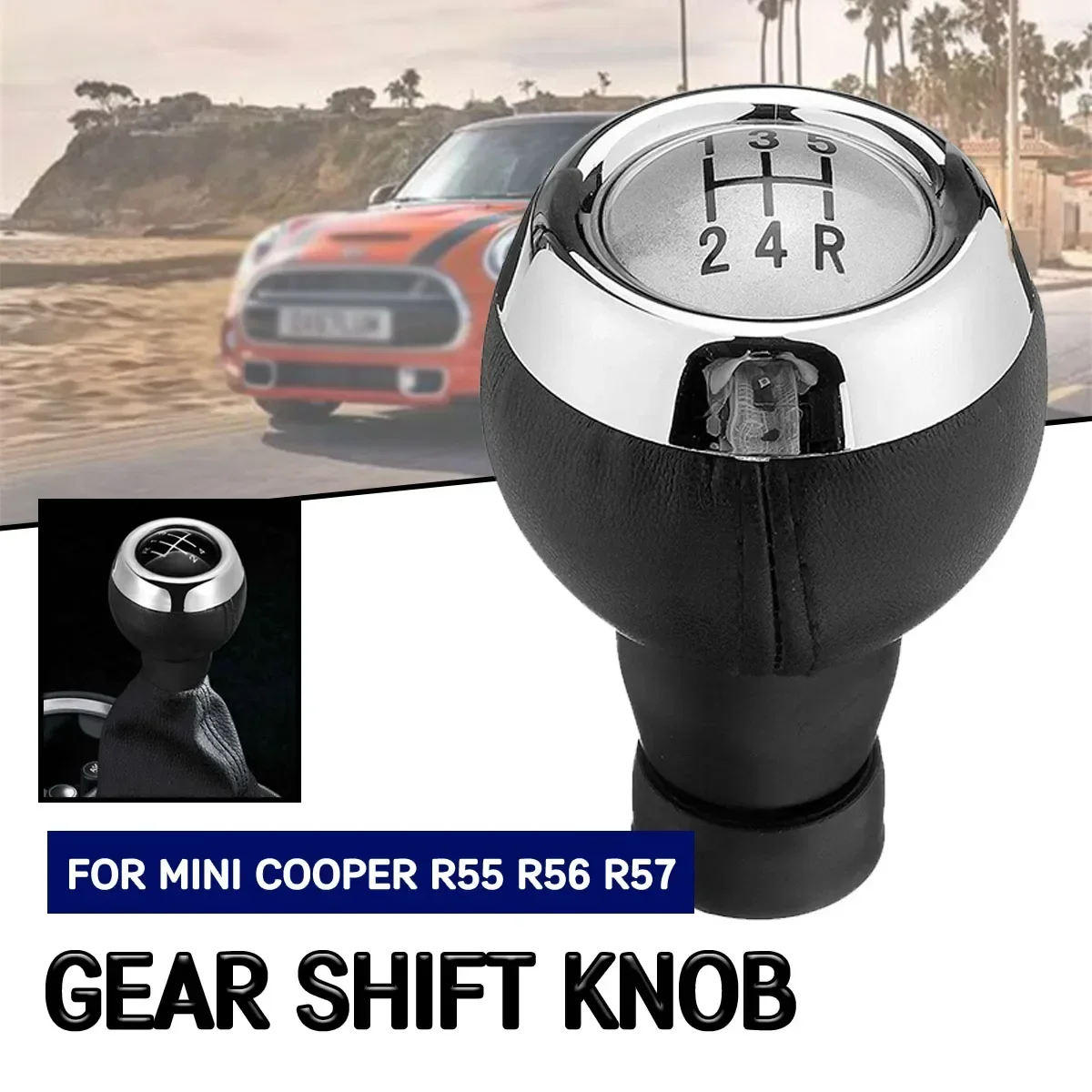 Car 5/6 Speed For Mini Cooper R55 R56 R57 R58 R59 F55 F56 F54 F57 Gear Shift Knob Manual Gear Lever Shifter Gaitor