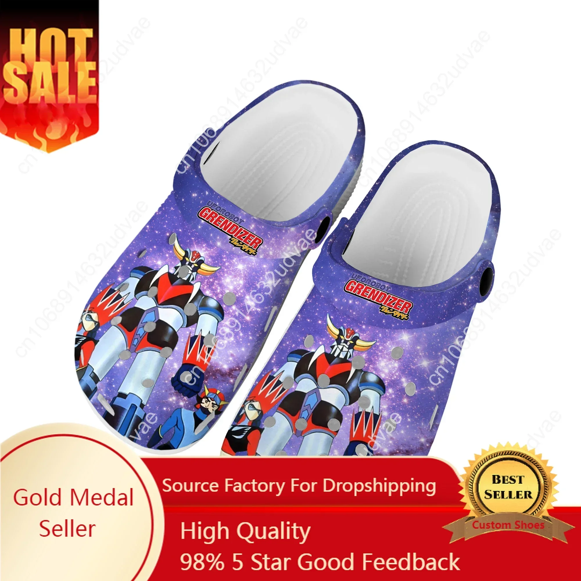 

Hot Cartoon UFO Robot Grendizer Anime Home Clogs Custom Water Shoes Mens Womens Teenager Shoe Garden Clog Beach Hole Slippers