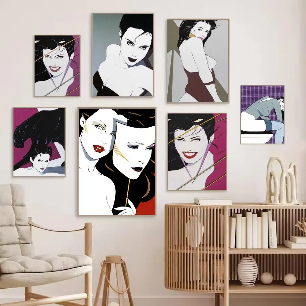 Artist P-Patrick Nagel Poster Wall Art Print for Living Room Bedroom Office Home Decor Decorative Hanging Picture