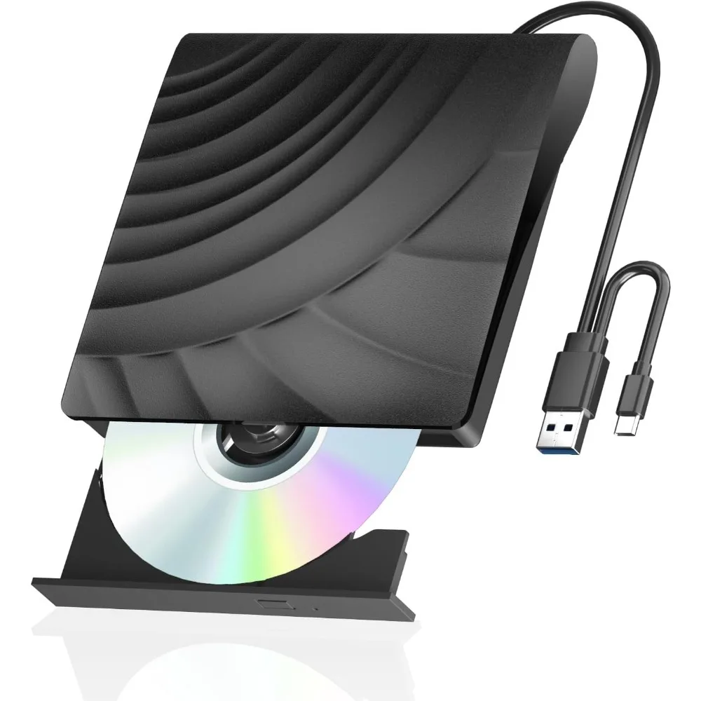 

External Blu Ray Drive, Support 50G Disc Read/Write Bluray Drives Portable 3D Bluray Burner Suitable for Windows 7/8/10/11 MacOS