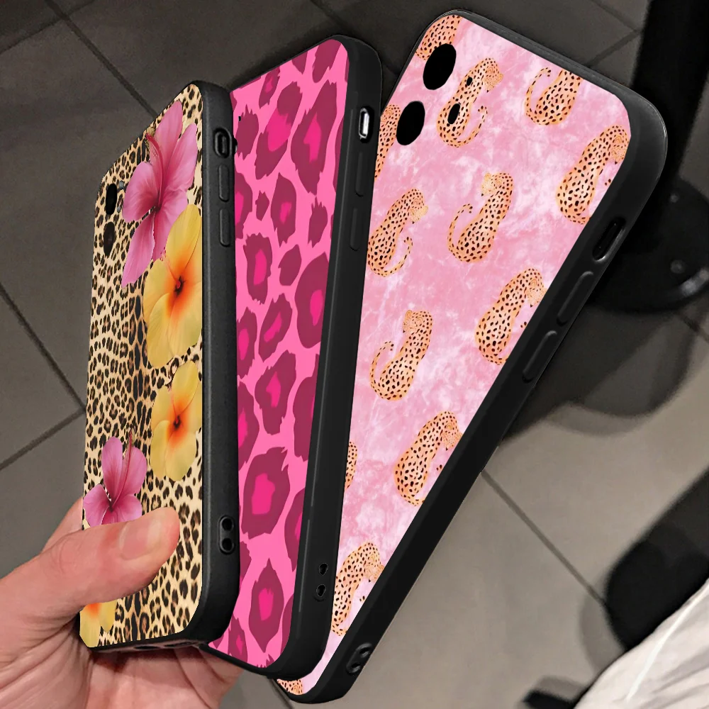 

EPC Abstract Pink Leopard Eyes Hand Tiger Phone Case Silicone Soft For IPhone 16 15 14 13 12 11 Plus Pro Max Plus