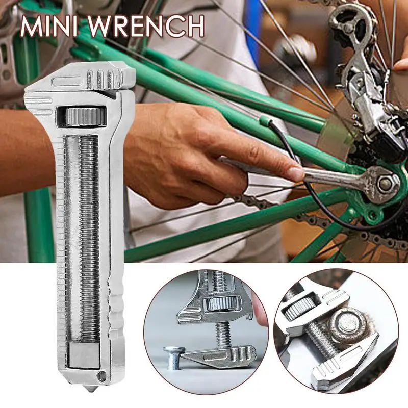 Pocket Wrench Multitool Small Stainless Steel Multitool Wrench Adjustable Ergonomic Bottle Opener Multifunctional