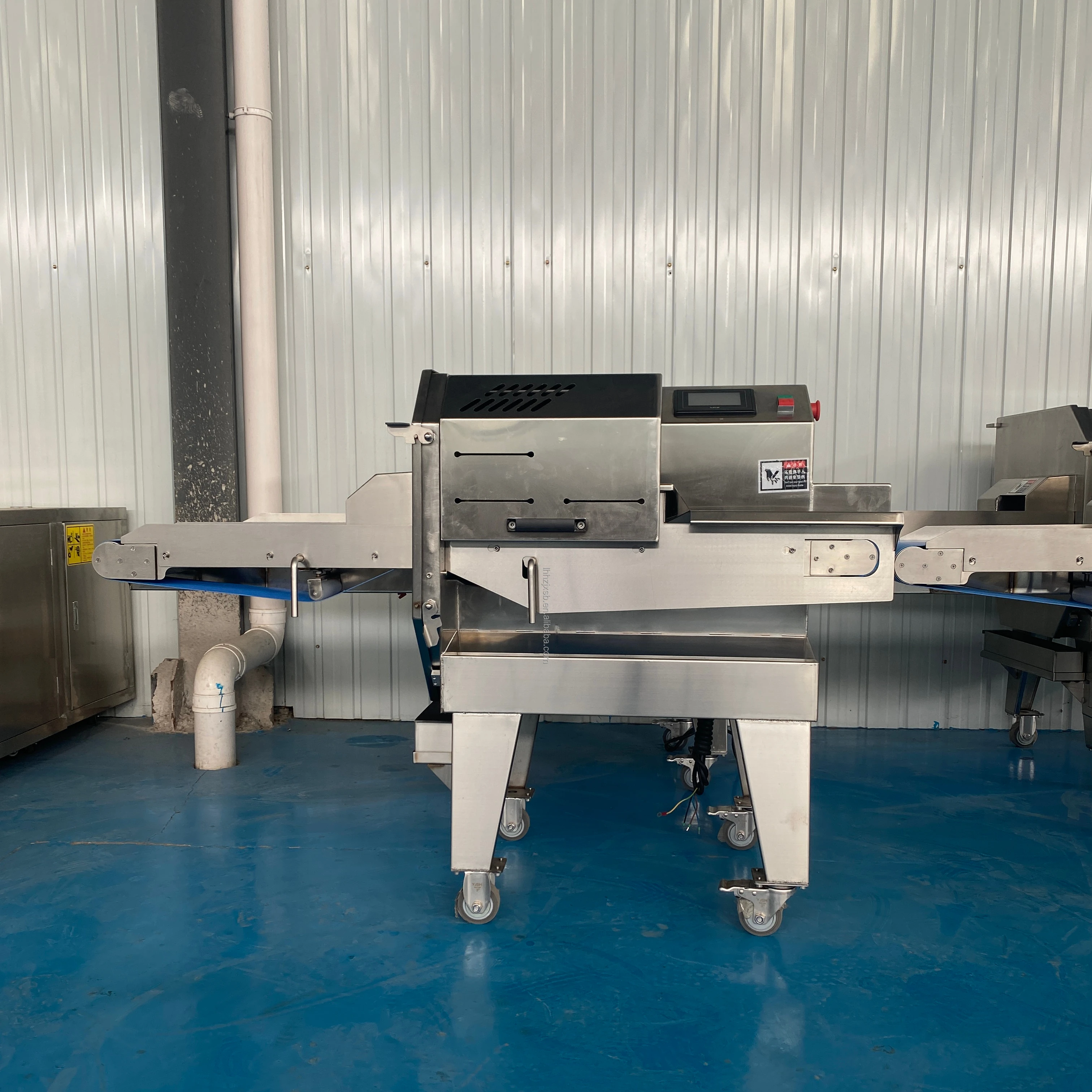 New Commercial High-Power Electric Meat Slicer with Stainless Steel Blade 450 kg/h Capacity for Chicken and Beef Slicing and